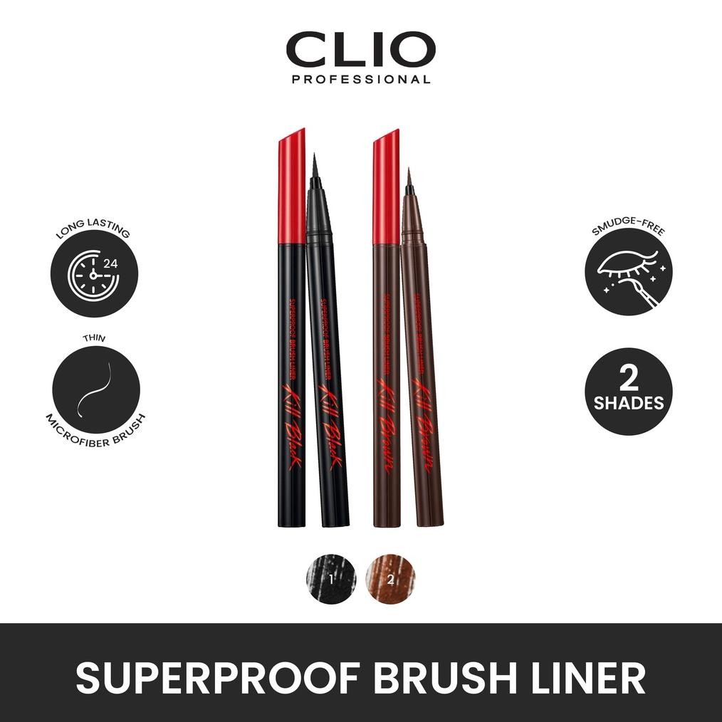 

baru clio kill brush liner - eyeliner cair superproof tahan lama waterproof