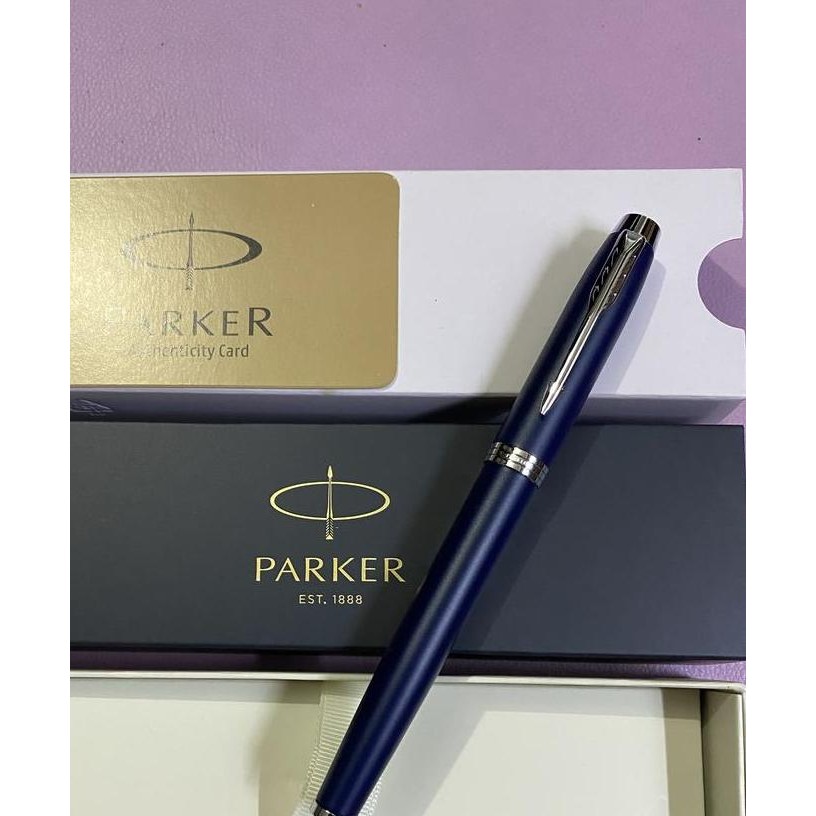 

Pulpen Parker Im New Original Roller Ball Blue / Navi Blue Chrome Trim