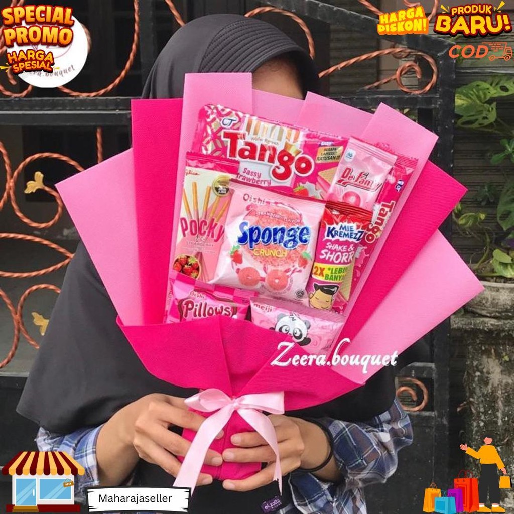 

Ready Stock (B2) Bucket Snack/Buket Snack/Bouquet [Include: Greeting Card+Packing] Sale