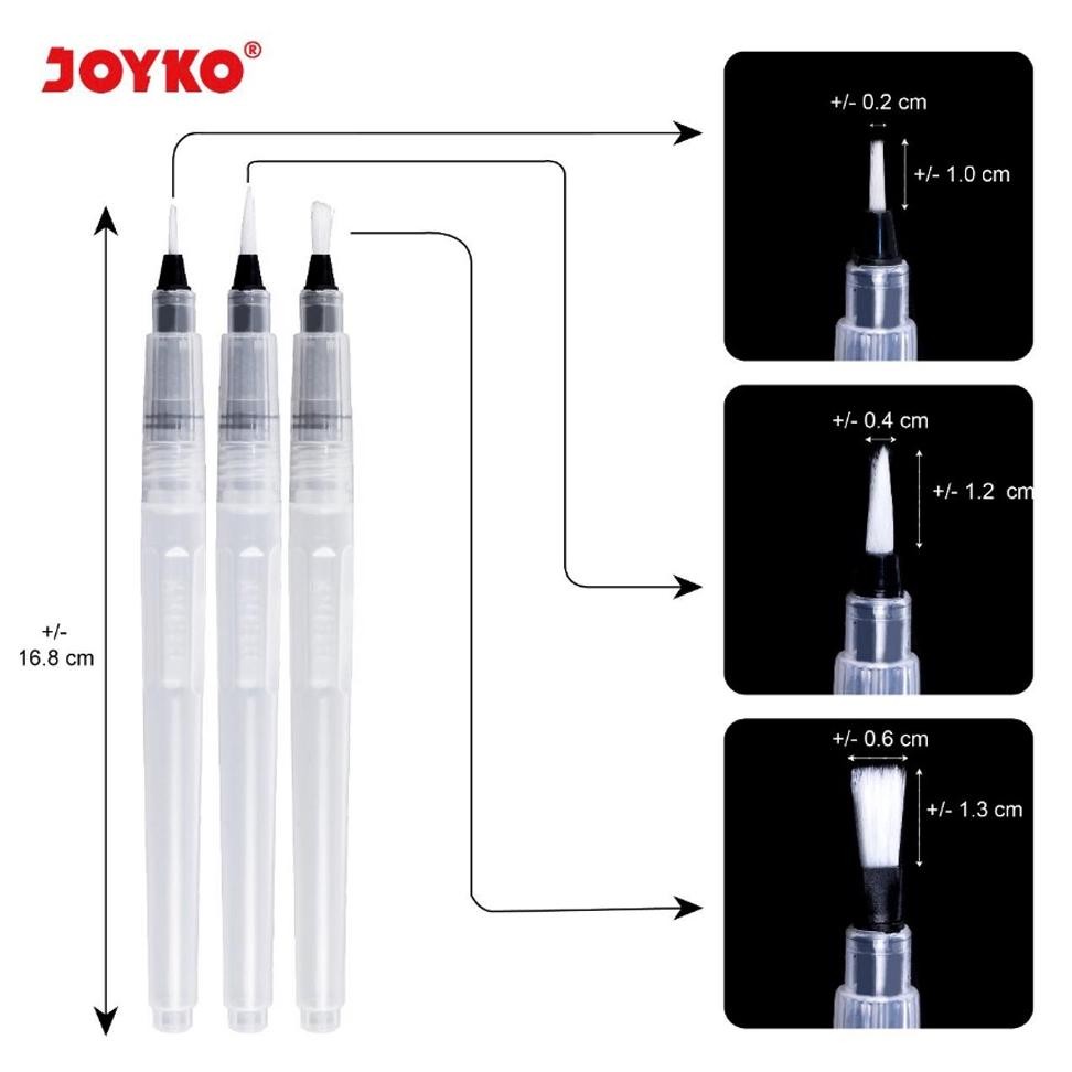 

baru joyko water brush set isi 3 - kuas cat air & kuas lukis joyko