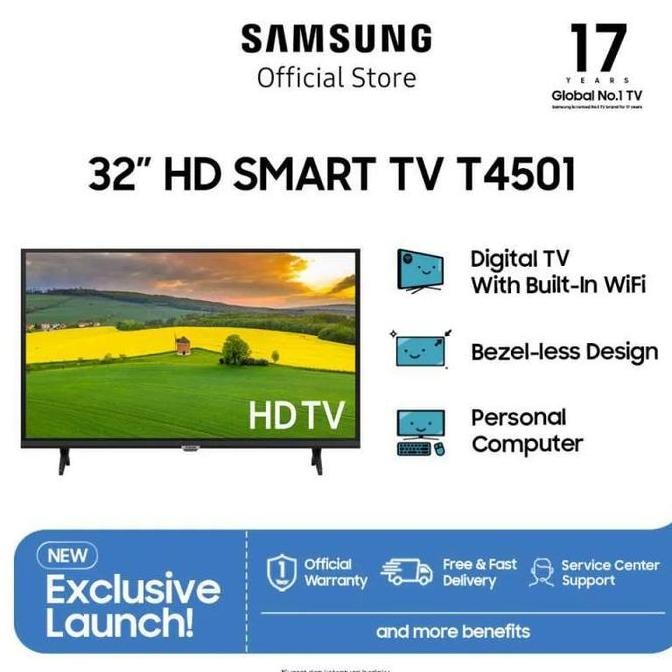 Smart TV LED 32 Inch SAMSUNG T4501 Tizen Digital HD WiFi New 32T4501