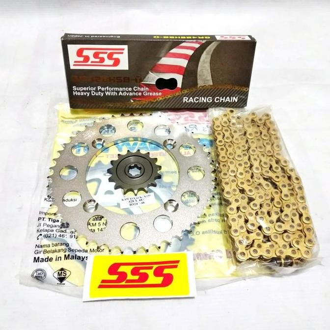 Gear set SSS Klx150 rantai HSBT