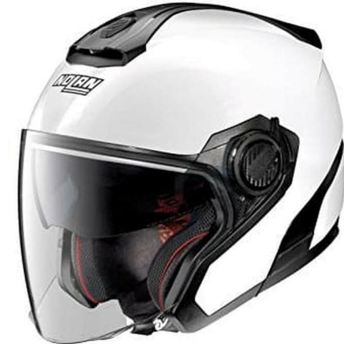 TERLARIS - Helm Half Face Nolan N40.5 N405 Special White Double Visor
