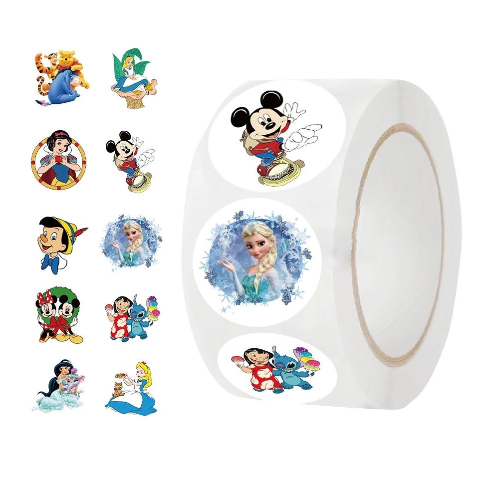 

500pcs Disney Cartoon Mickey Mouse Princess Stickers DIY For Laptop Decals Decoration Stiker Reward Gift Kids Classic Toys