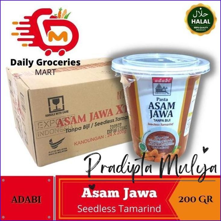 

Promo..!! Pasta Asam Jawa Tanpa Biji Adabi Seedless Tamarind Paste 200Gr