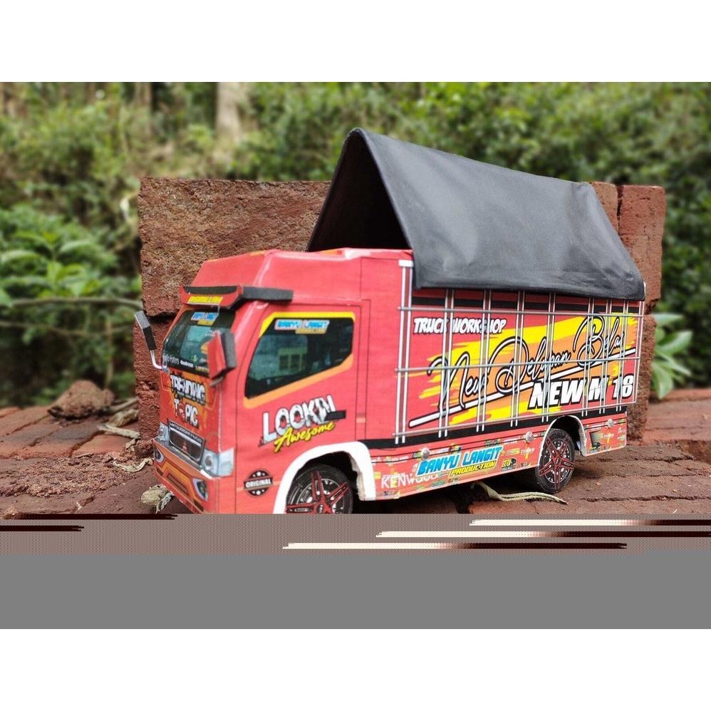 Miniatur Truk Oleng Permata Agung One Fire Hm Cabe Kayu Asli/Truk Oleng Murah Meledak