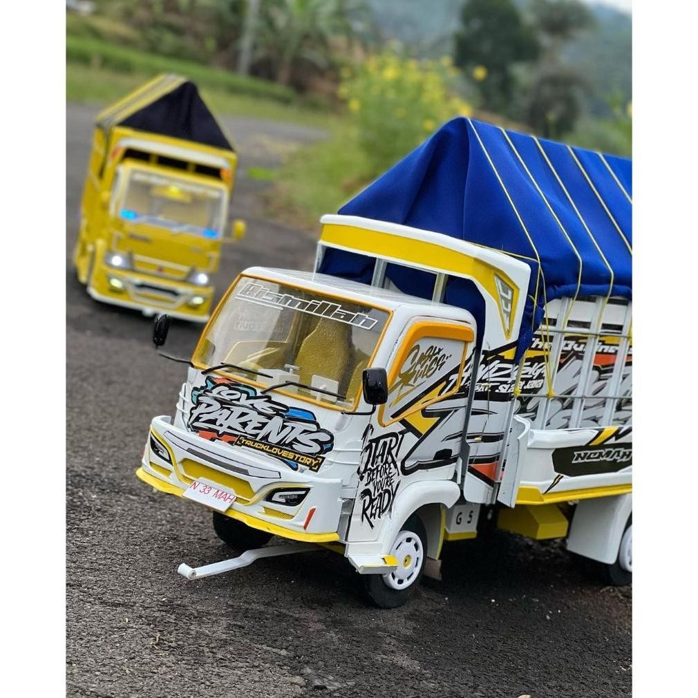 Mainan Truk Oleng Bisa Jalan Bisa Belok Oleng Asli Ukuran Jumbo Full Variasi Lampu Terpal Truk Oleng