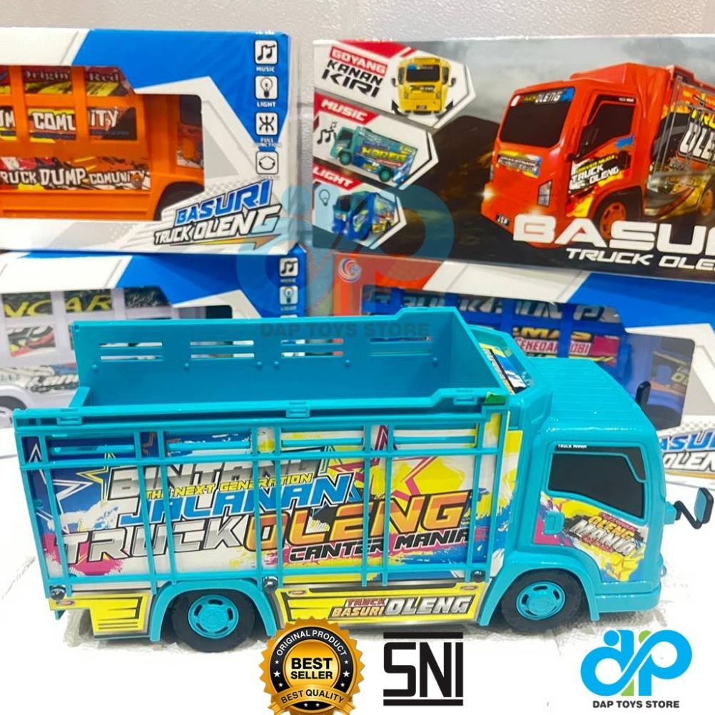 Mainan Anak Truck Oleng Basuri Musik Dan Lampu / Truk Oleng Musik Telolet / Miniatur Truck Oleng Sia