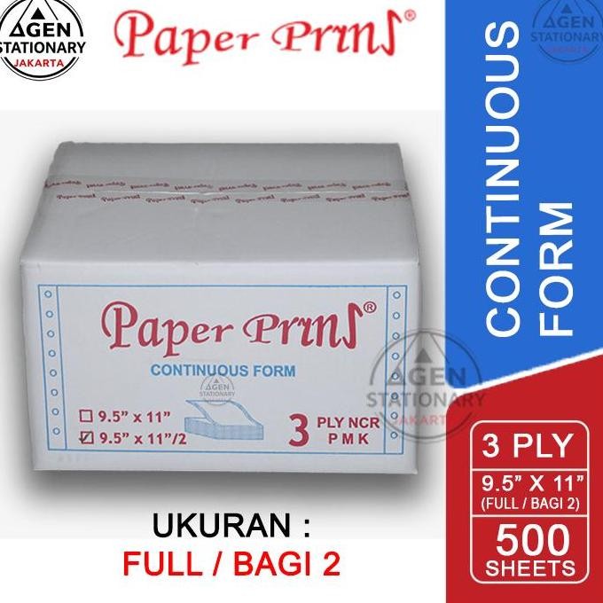 

TERBARU - KERTAS CONTINUOUS FORM PAPER PRINT 9.5 X 11 3 PLY FULL BAGI 2 FAKTUR SURAT JALAN HVS RANGKAP 3