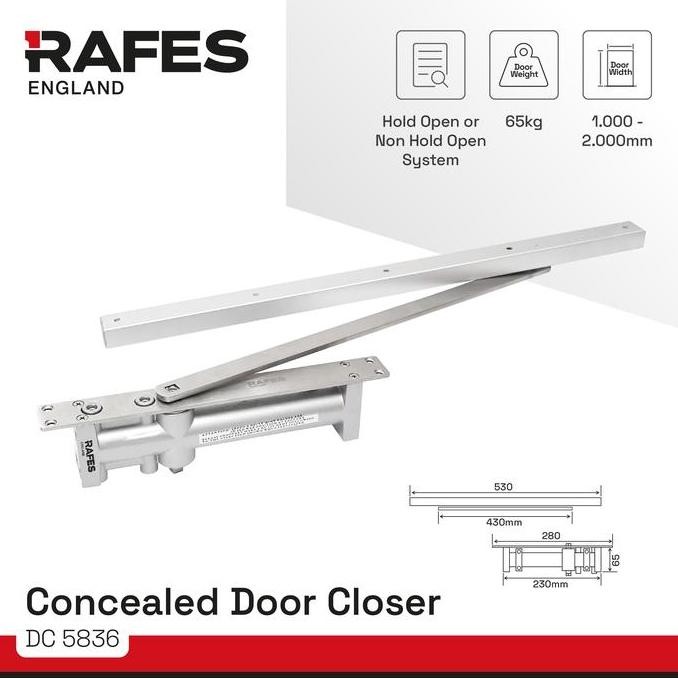 TERLARIS - RAFES DOOR CLOSER TANAM/CONCEALED DOOR CLOSER RAFES - DC 5836