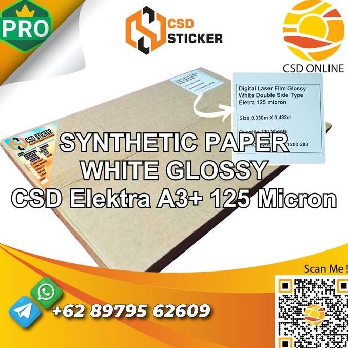 

TERMURAH - Kertas Sintetik - Synthetic White Paper seperti LMO/YUPO 125 Micron