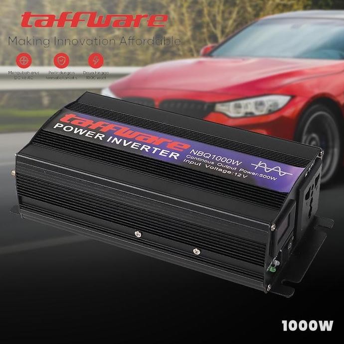 TERLARIS - Car Power Inverter Pure Sine Wave DC 12V to AC220V 1000W 1600W 2000W - Taffware NBQ1000W 