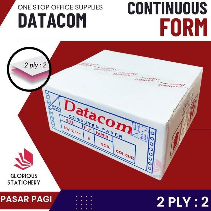 

NEW Kertas Continuous Form Datacom 9.5x11 2ply Bagi 2