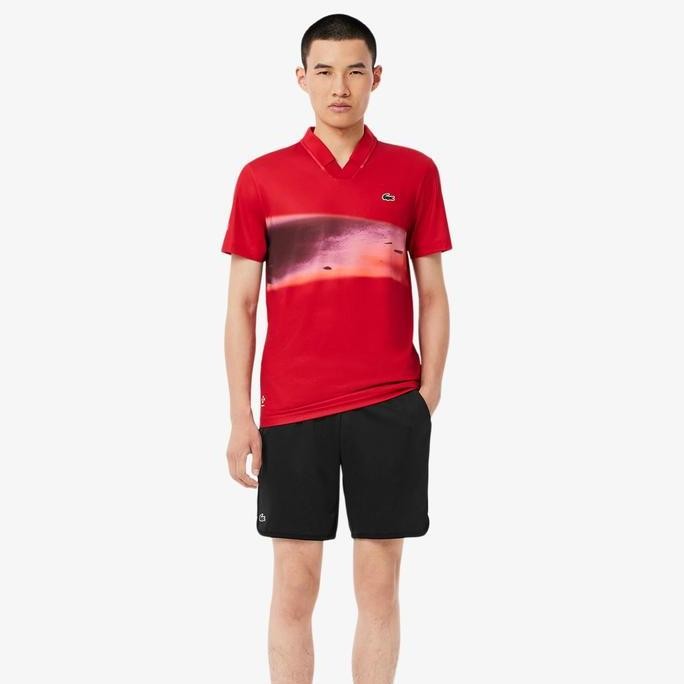 PROMO Kaos Polo Tennis Lacoste Sport x Daniil Medvedev Ultra Dry Fit Tenis Olah Raga Pria Baju Golf 