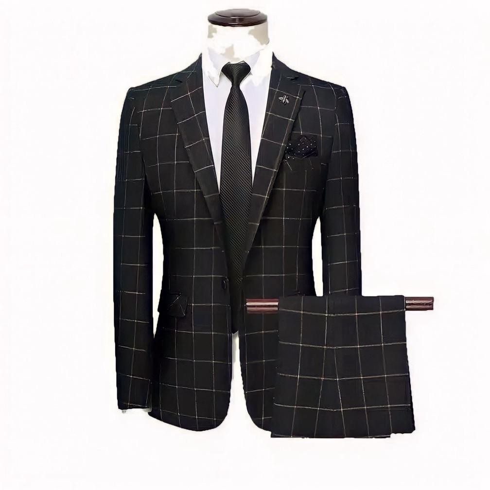 SILAS Jas Tartan Pria Jas Formal Pria Motif Kotak Jas Style korea Blazer kotak/Blezer Formal pria/ja