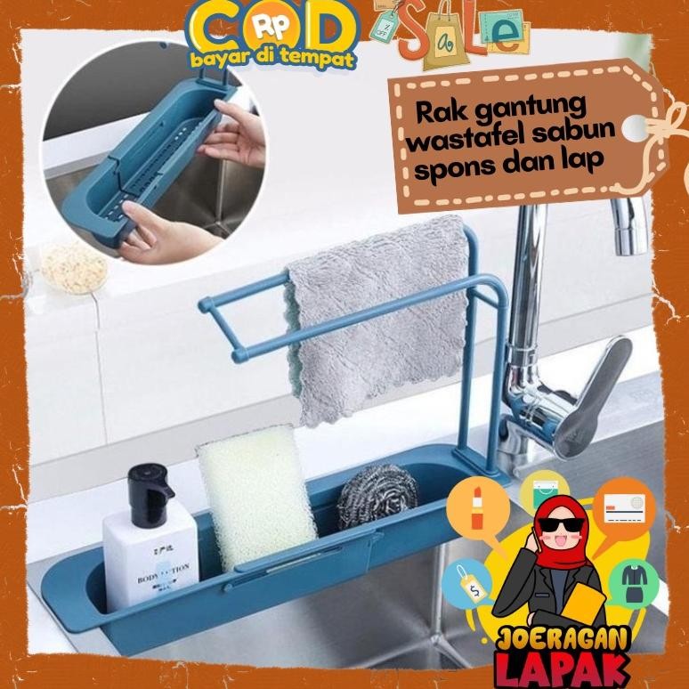Rak Wastafel Dan Gantungan Kain Serbet Unik Panjang Lap Sabun Spons Bahan Plastik Ready