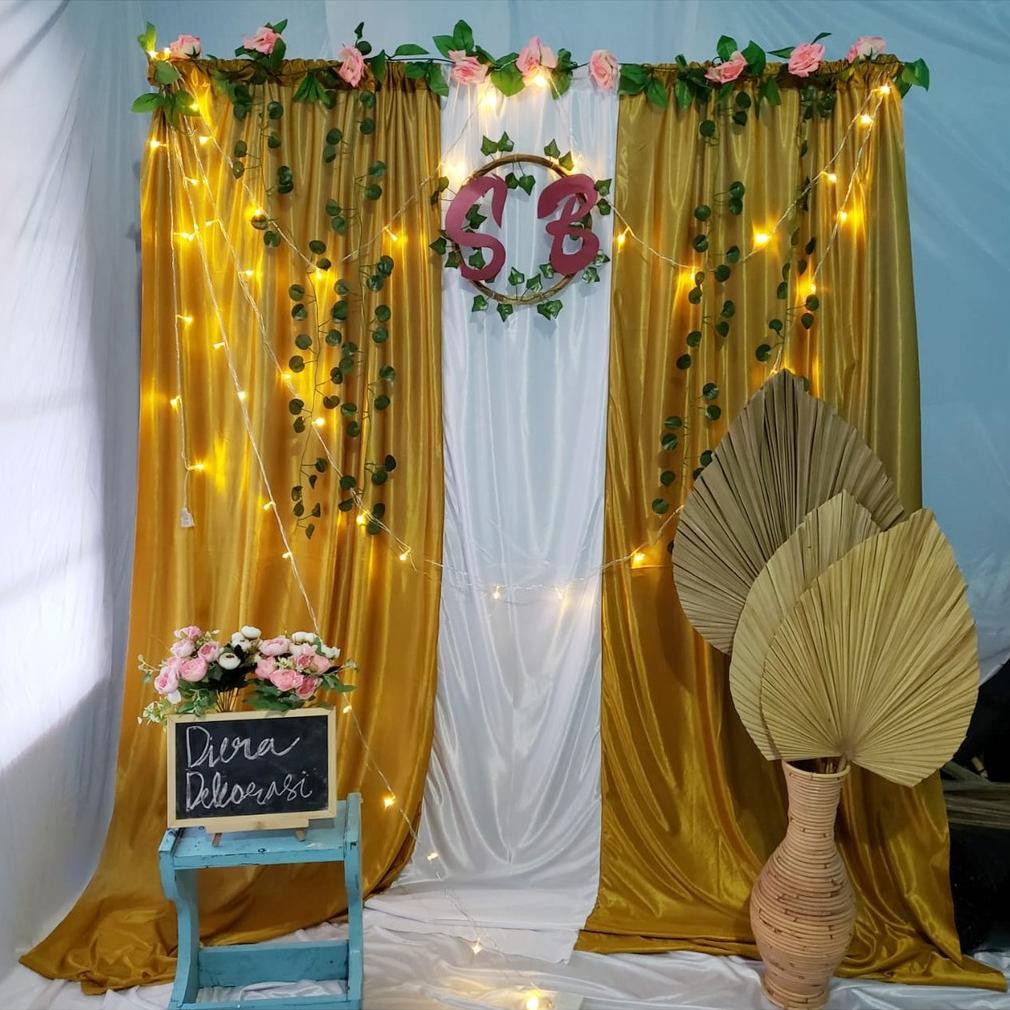 Paket Backdrop Lamaran Ukuran 2.2Mx2.5M Dekorasi Lamaran Termurah Lengkap