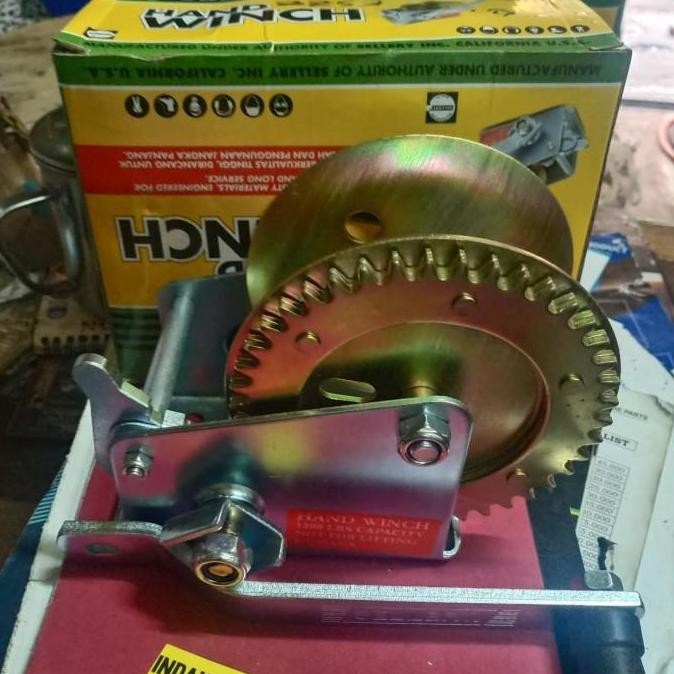 Hand Winch 1200 Lbs Sellery Boat Winch Kerekan Katrol Tangan Kapal