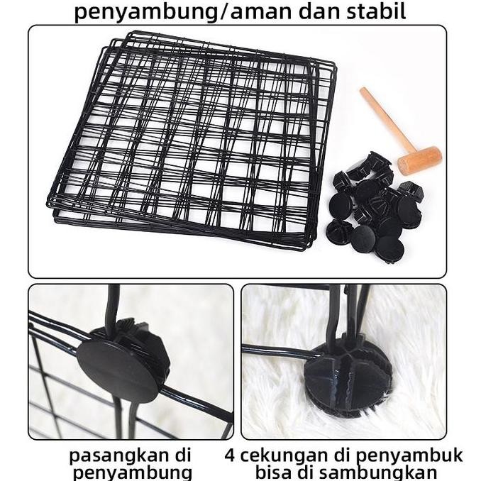 Kandang Kucing Pagar 1 Set Kandang Anjing Besar Rumah Kucing Kandang Kawat Hewan kandang  kucing TK