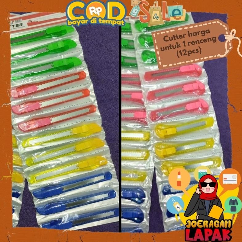 

(Harga 12 Pcs) Pisau Cutter/Katter Pemotong Kertas G2000 Bening Tajam Murah Trend