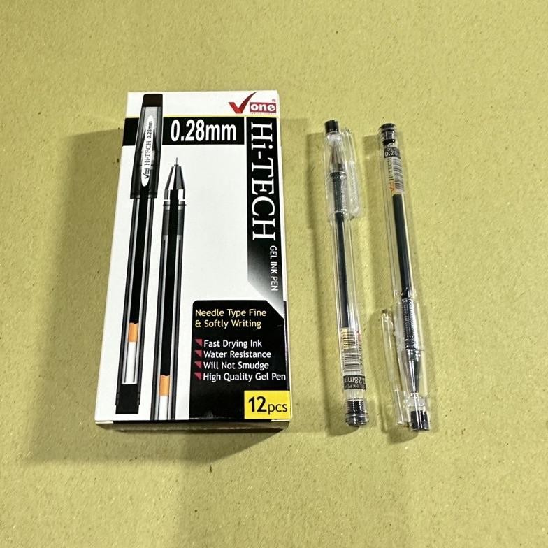 

Pena Isi Satuan Hi-Tech 0.28Mm Perpack Biru/Hitam V-One Pen Bulpoin Pulpen Bulpen 12Pcs Grosir Stock