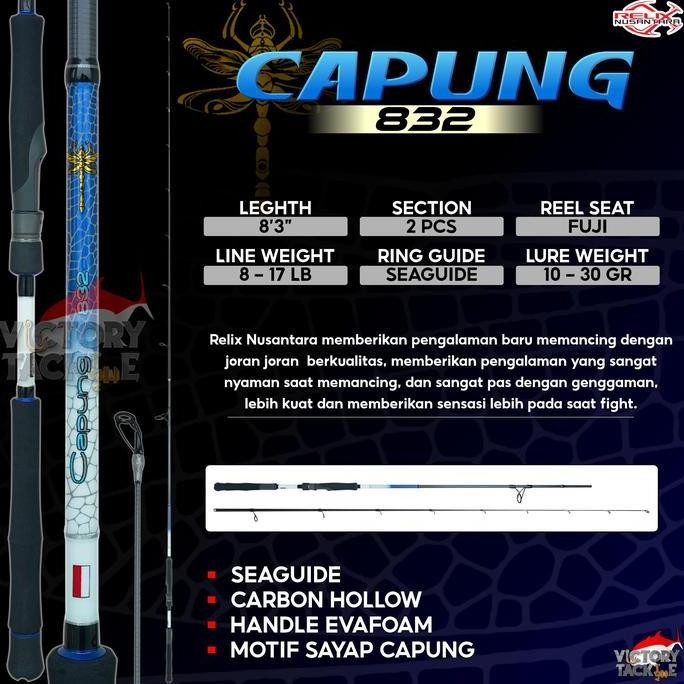 TERMURAH - RELIX NUSANTARA CAPUNG 832 902 JORAN SPINNING CASTING LANDBASE Ikan Jig Lure Mancing Ikan