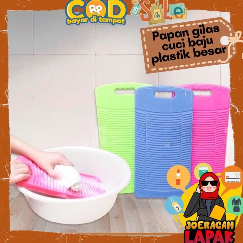 Papan Cucian Besar - Papan Gilas Cuci Baju Penggilasan Penggilesan Gosok Plastik New Product