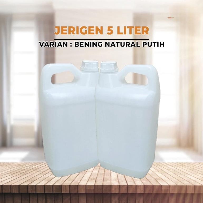 Jerigen 5 Liter - Kondisi Baru Food Grade Botol Jirigen Ember Kotak Plastik Hdpe Curigen Bensin Miny