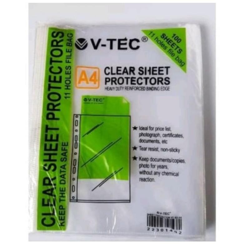 

TERLARIS Clear Sheet Protector / PP Poket A4 / F4 VTec (100 sheet) Siap kirim