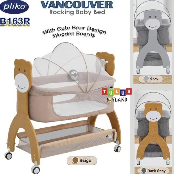 NEW Box Bayi Pliko Vancouver Rocking Baby Bed Music Light Ayunan Bassinet