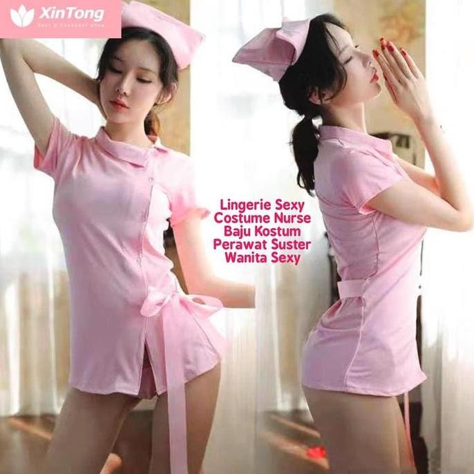 Lingerie Sexy Costume Nurse Baju Kostum Perawat Suster Wanita Sexy CS