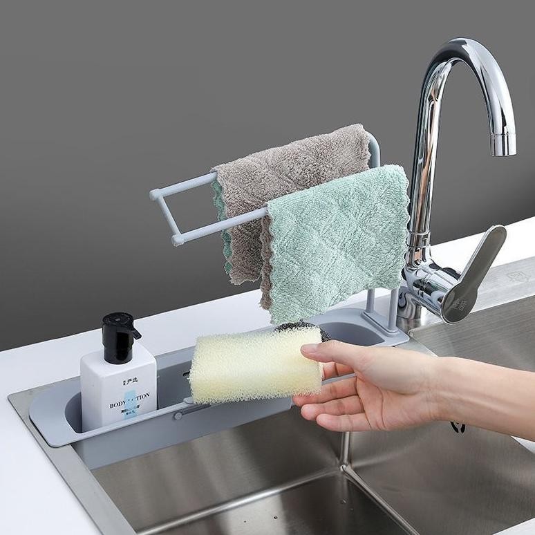 Rak Wastafel Dan Gantungan Kain Serbet Unik Panjang Lap Sabun Spons Bahan Plastik Terlaris