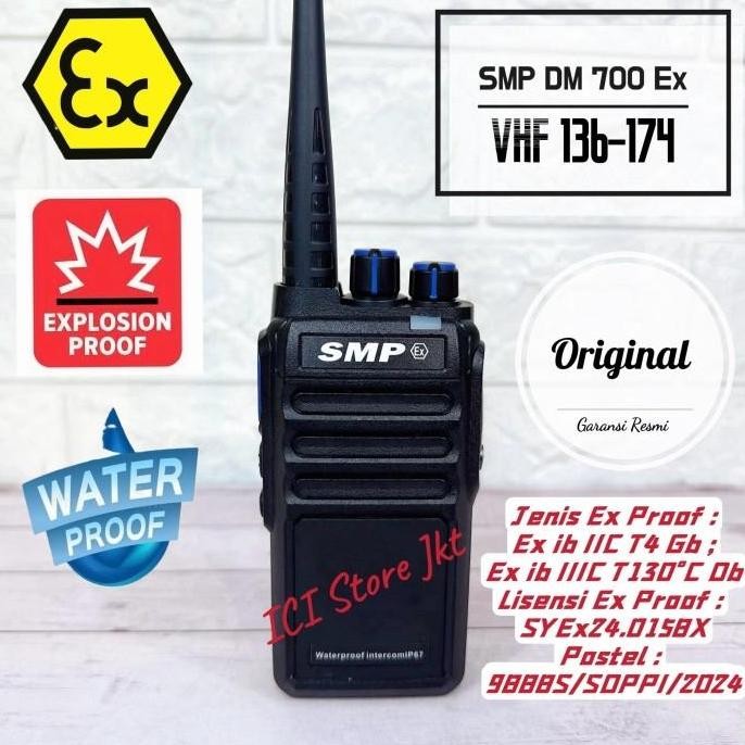 TERBARU - HT SMP DM700Ex / Ht SMP Dx 700 Ex VHF / HT explotion proof / Ht Gas Proof