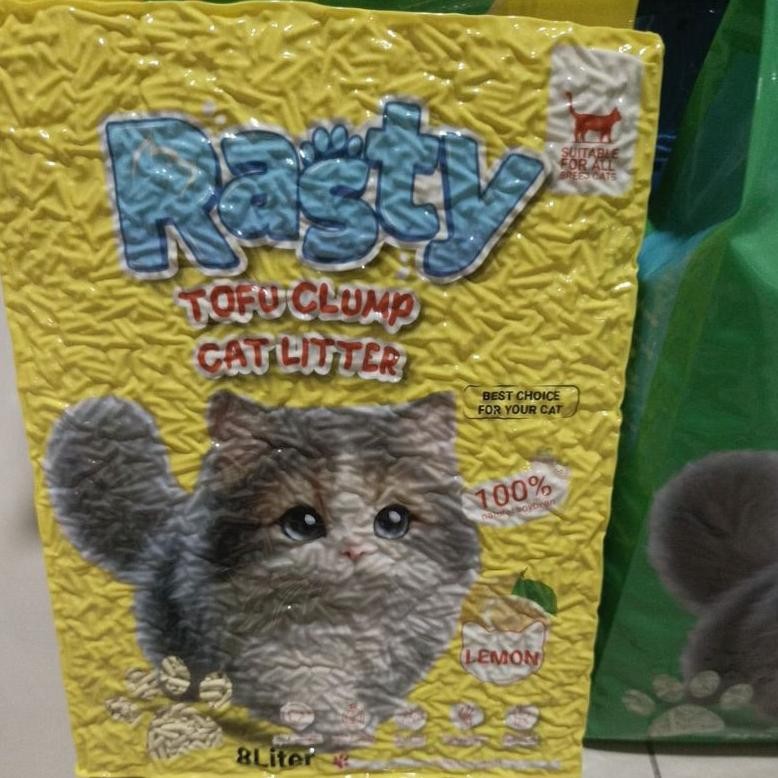 Pasir tofu Rasty 8 liter tofu clump cat liter tofu 8 liter promo RB12