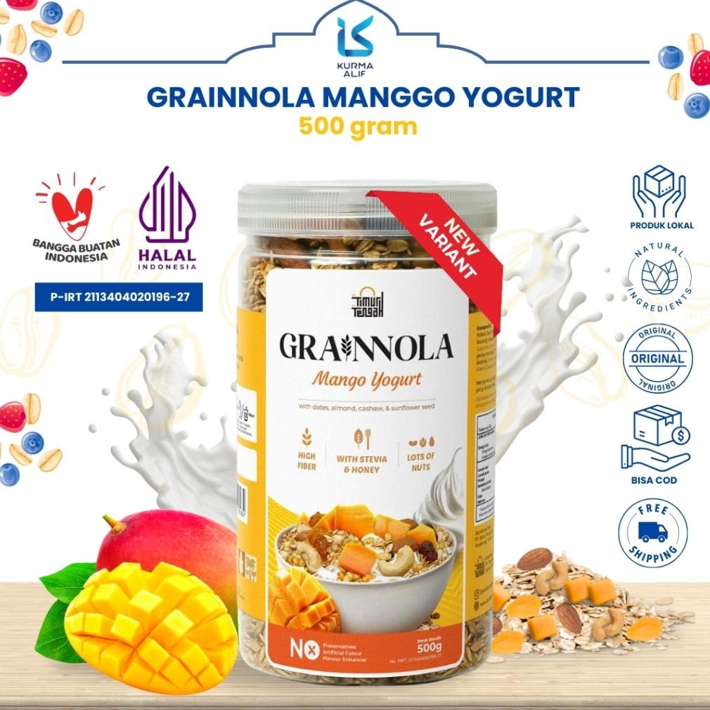 

Promo..!!! Granola Timur Tengah 500 Gr Sereal Sarapan Sehat Oatmeal With Almond And Mete Gh-6