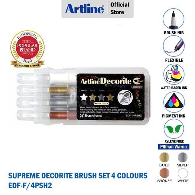 

Sale Spidol Artline Decorite Brush Set Edf-F/4Psh2