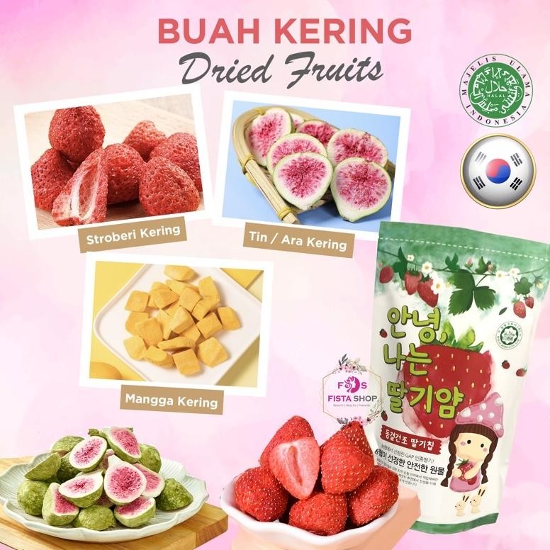 

Viral Oatcak Strawberry Crispy Buah Tin Mangga Import Stoberi Manis Kering 30G 100G Uj-53