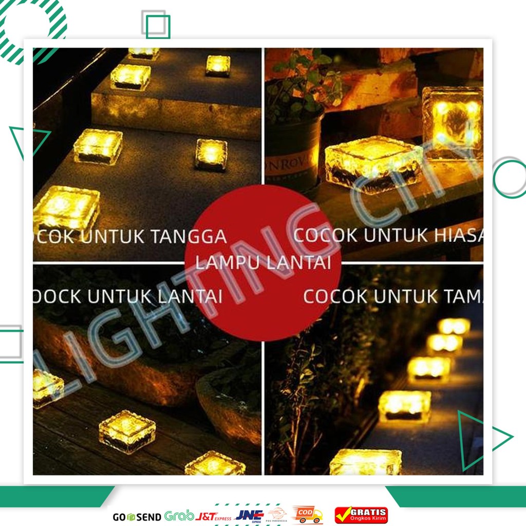 Lampu Lantai Solar Tenaga Surya Minimalis Style Batu Lampu Tangga