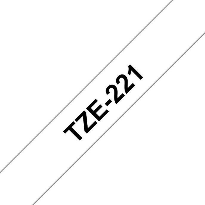 

Brother Label Tape Tze-221 9Mm Black On White Tze221 New Stok
