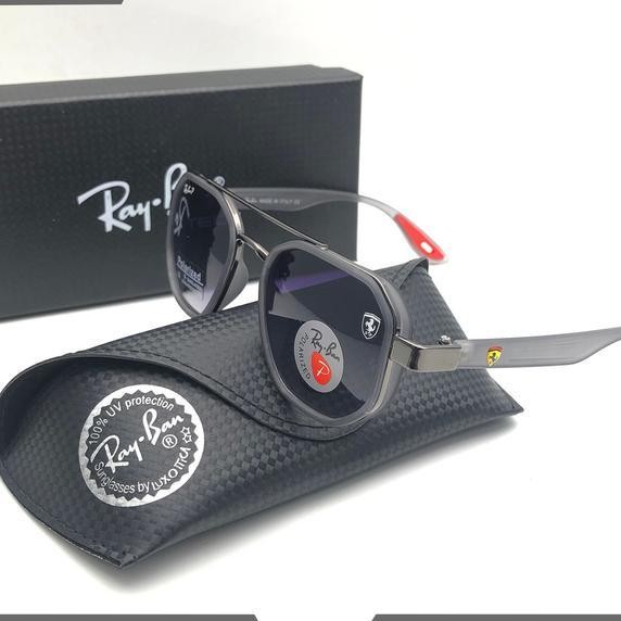 New Kacamata Hitam Sangglass Rayban006 Ferrari 3675 Kacamata Hitam Polarized Kacamat Pria Kacamat Wa