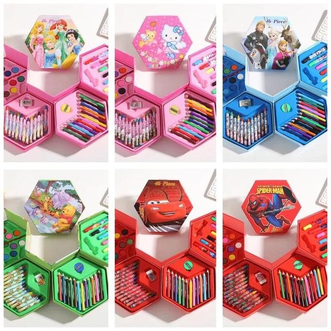 

Crayon Set 208 Alat Mewarnai Warna Set 208pcs Pensil Warna Krayon Set