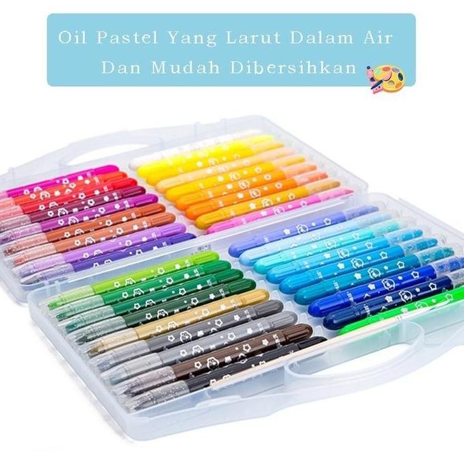 

Grasp Crayon Set 48 Warna Mata Sedang Silky Crayon Water Soluble Crayons Krayon Licin Grasp