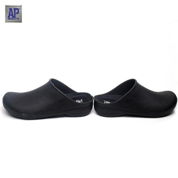 AP Boots AP Chef Hitam - Sepatu Slip On Dapur Shoes Karet TAC