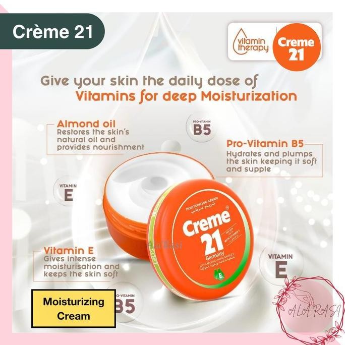 Krim Creme 21 Moisturizing Cream dengan Vitamin E 150 250 ml Jerman untuk Kulit Kering - Wajah, Pele