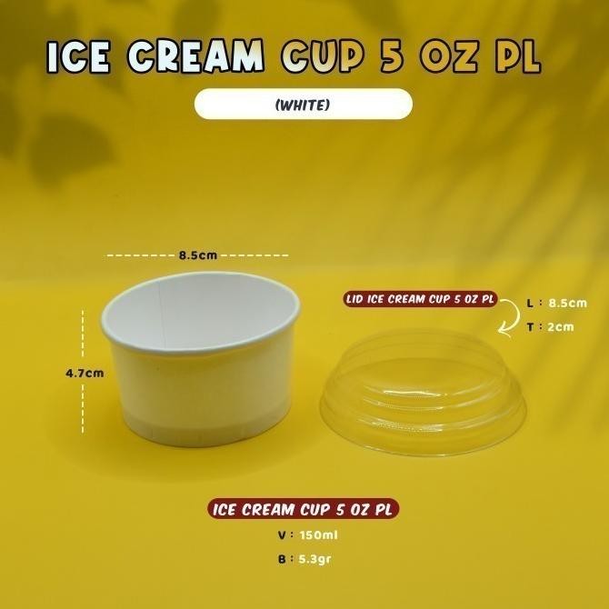 JH8 Cup Ice Cream 5 OZ - Paper Cup Ice Cream - Gelas Kertas Ice Cream