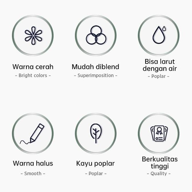 

Nusign Watercolor Pencil / Pensil Warna 48 72 Warna Gratis Kuas NS731