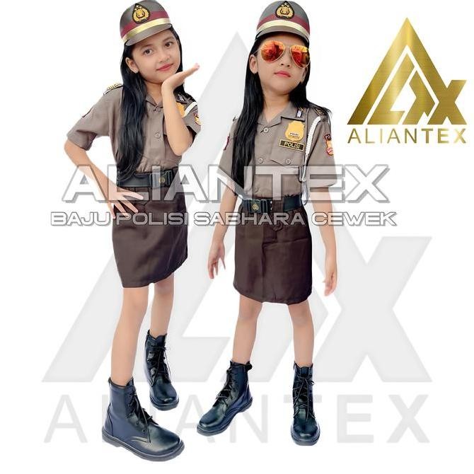 POLISI SABHARA ANAK CEWEK/KOSTUM ANAK/BAJU PROFESI ANAK