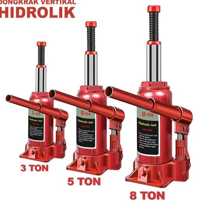 Terlaris Dongkrak Hidrolik Mobil / Truk Bentuk Botol Dongkrak Hidrolik 3-8 Ton Multifungsi - 6642 Re