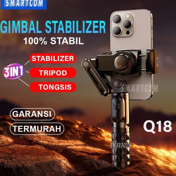 Gimbal Stabilizer Hp L09 Selfie Stick Tripod Shooter Lampu Smartphone
