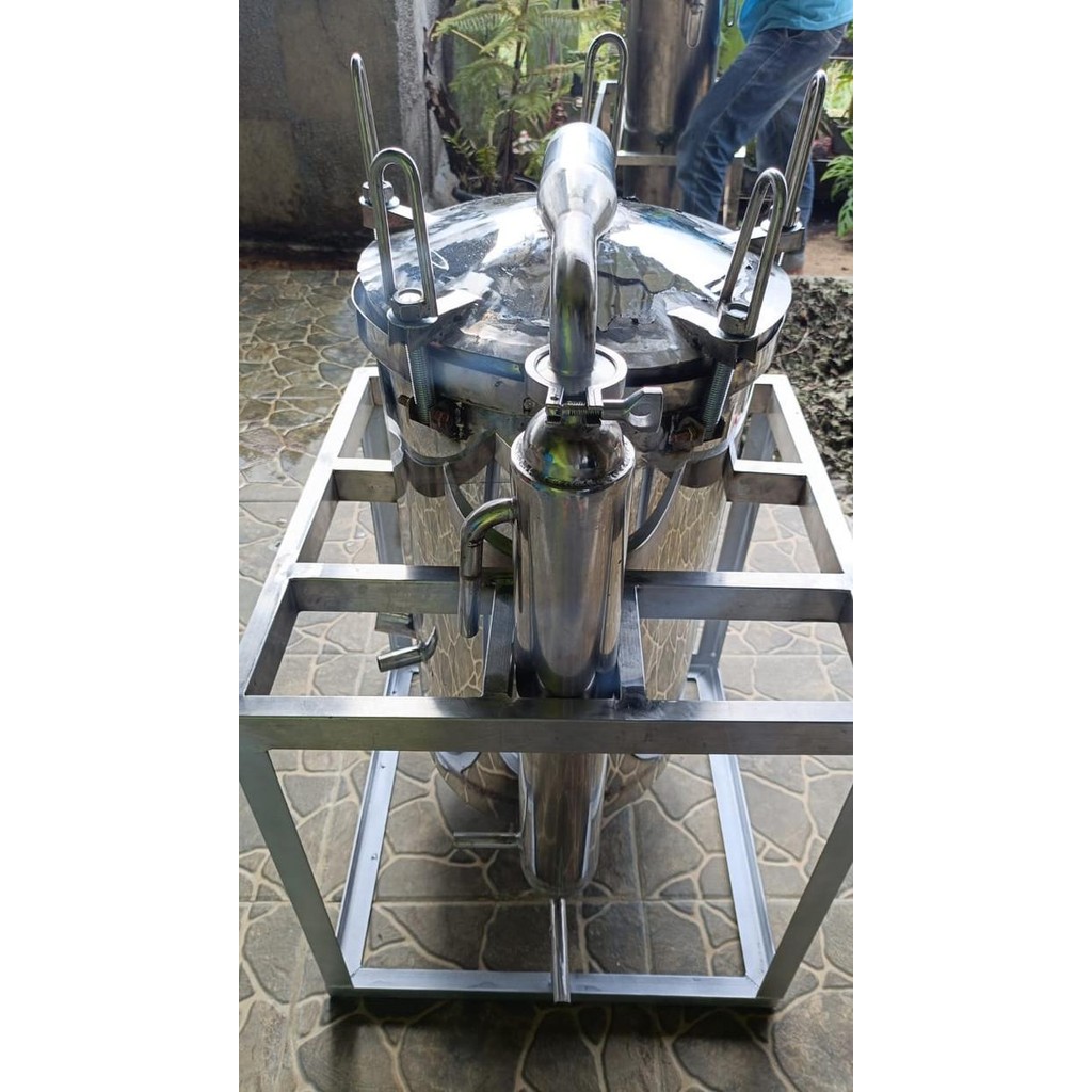 Alat Mesin Pembuat Minyak Atsiri Penyulingan Destilasi Uap Steam Destilation Minyak Atsiri Kapasitas